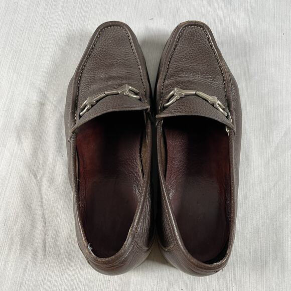 Salvatore Ferragamo Grandioso Gancini Men’s Size 8 Wide Horse Bit Brown Loafers main image 11